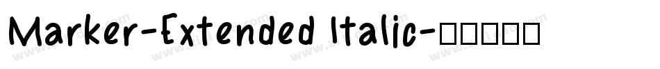 Marker-Extended Italic字体转换